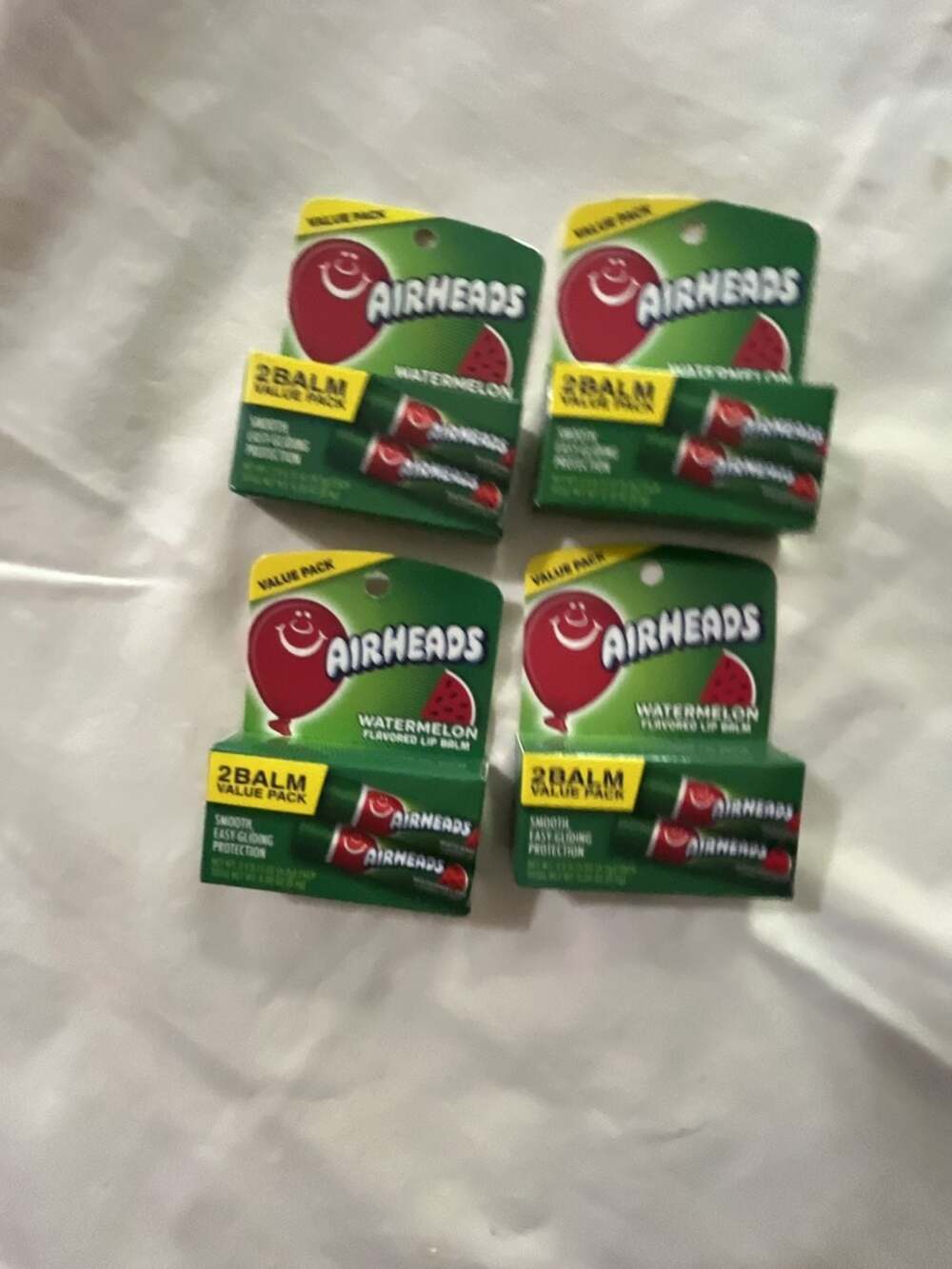 Airheads Watermelon Flavored Lip Balm 2-Pack Value Pack (4 Sets)